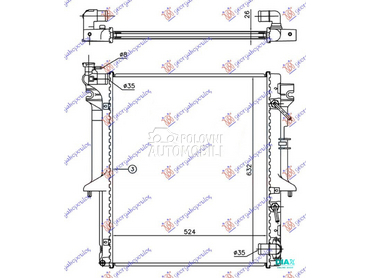 HLADNJAK MOTORA 2.5 T.D (AUTO) za Mitsubishi L200 od 2006. do 2010. god.
