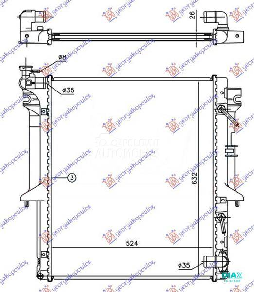 HLADNJAK MOTORA 2.5 T.D (AUTO)