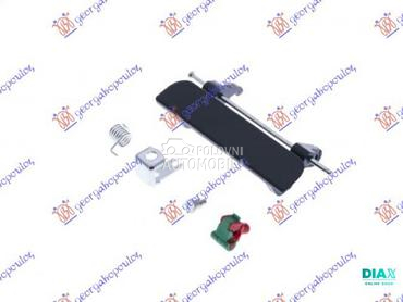 KVAKA GEPEK VRATA CRNA za Mitsubishi L200 od 2010. do 2015. god.