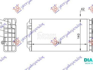 GREJAC KABINE (245x140) (TIP B za Citroen C4 od 2004. do 2011. god.