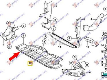 ZASTITA MOTORA PLASTICNA za BMW X5 od 2000. do 2007. god.