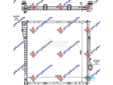 HLADNJAK MOTORA 3.0 BENZIN/DIZ za BMW X5 od 2000. do 2007. god.