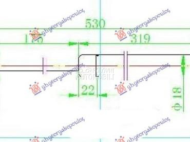 AMORTIZER GEPEK VRATA (530L-53 za BMW X5 od 2000. do 2007. god.