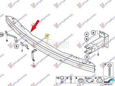 SINA PREDNJEG BRANIKA ALUMINIJ za BMW X3 od 2004. do 2007. god.
