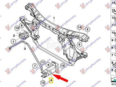 NOSAC PREDNJEG BRANIKA SPOLJAS za BMW X3 od 2004. do 2007. god.