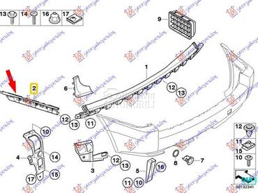 NOSAC ZADNJEG BRANIKA BOCNI PL za BMW X3 od 2004. do 2007. god.