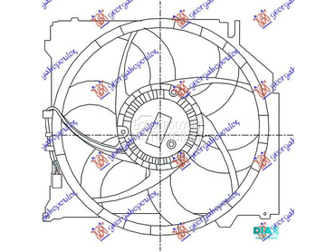 VENTILATOR KOMPLET (2.0/2.5/3. za BMW X3 od 2004. do 2007. god.