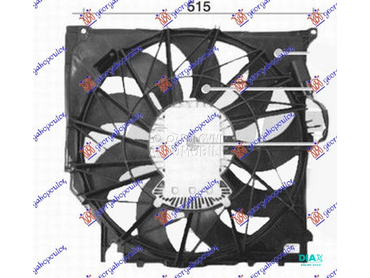 VENTILATOR KOMPLET (2.5/3.0 BE za BMW X3 od 2004. do 2007. god.