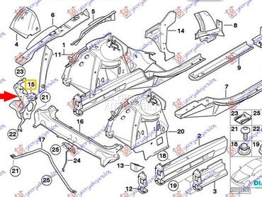 OKVIR FARA METALNI za BMW Serija 7 od 2002. do 2008. god.