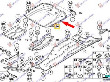 ZASTITA MOTORA ISPOD MENJACA P za BMW Serija 7 od 2002. do 2008. god.