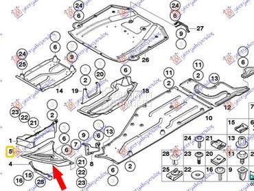 ZASTITA MOTORA BOCNA za BMW Serija 7 od 2002. do 2008. god.