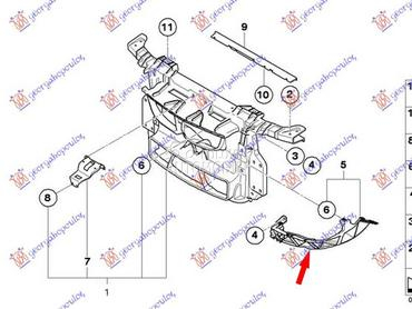 NOSAC FARA PLASTICNI -07 za BMW Serija 1 od 2004. do 2011. god.