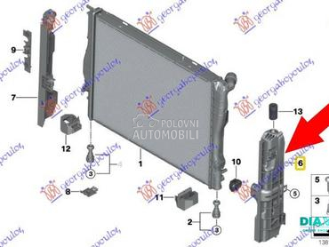 NOSAC HLADNJAKA VERTIKALNI PLA za BMW Serija 3 od 2008. do 2012. god.