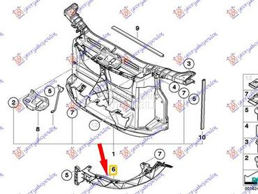 NOSAC FARA PLASTICNI 07- za BMW Serija 1 od 2004. do 2011. god.