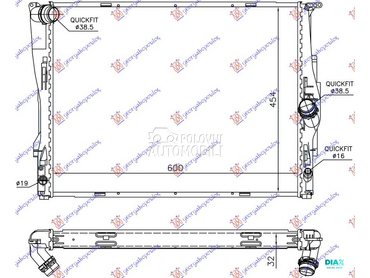 HLADNJAK MOTORA ZA SVE MODELE za BMW Serija 3 od 2005. do 2008. god.