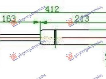 AMORTIZER GEPEK VRATA (412L-40 za BMW Serija 1 od 2004. do 2011. god.