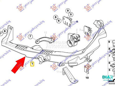 NOSAC FARA DONJI PLASTICNI za BMW Serija 3 od 2005. do 2008. god.