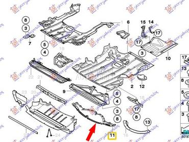 ZASTITA MOTORA (PREDNJI DEO) za BMW Serija 3 od 2008. do 2012. god.