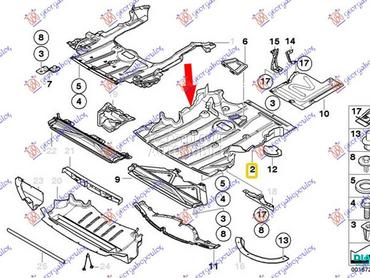 ZASTITA MOTORA PREDNJA (SREDNJ za BMW Serija 3 od 2011. do 2013. god.
