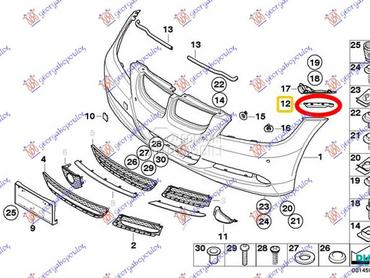 NOSAC PREDNJEG BRANIKA METALNI za BMW Serija 3 od 2005. do 2008. god.