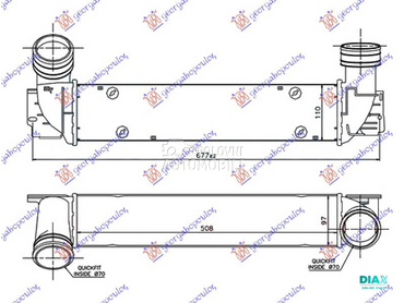 HLADNJAK INTERKULERA 3.0 (325D za BMW Serija 3 od 2005. do 2008. god.