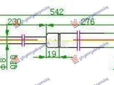 AMORTIZER GEPEK VRATA KARAVAN za BMW Serija 3 od 2005. do 2008. god.