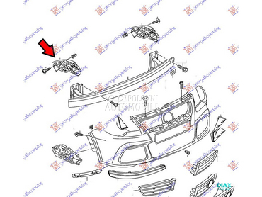 NOSAC PREDNJEG BRANIKA BOCNI P za Volkswagen Polo od 2005. do 2009. god.