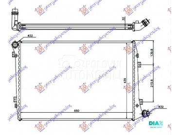 HLADNJAK MOTORA 2.0 TDi DIZEL za Volkswagen EOS od 2006. do 2011. god.