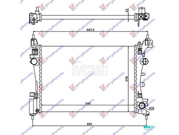 HLADNJAK MOTORA BENZIN (54x37. za Opel Corsa D od 2006. do 2015. god.