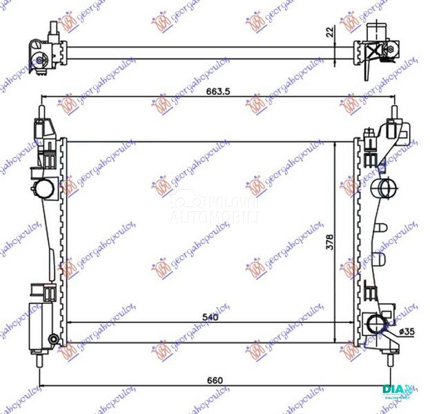 HLADNJAK MOTORA BENZIN (54x37.
