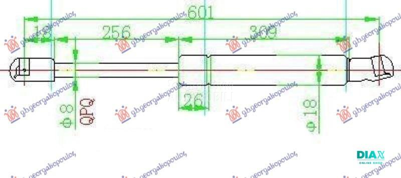 AMORTIZER GEPEK VRATA 3 VRATA