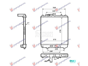HLADNJAK MOTORA 1.0i 12V 1.2i za Opel Agila od 1999. do 2008. god.