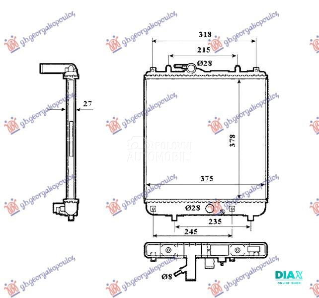 HLADNJAK MOTORA 1.0i 12V 1.2i