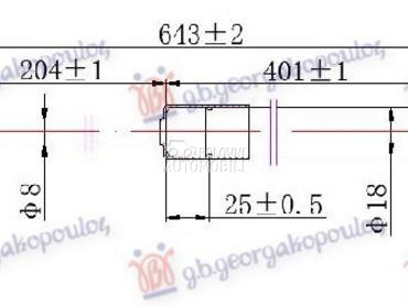 AMORTIZER GEPEK VRATA (643L-47 za Opel Agila od 1999. do 2008. god.
