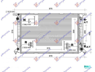 HLADNJAK MOTORA 3.0 TDI DIZEL za Audi Q5 od 2008. do 2012. god.