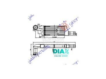 HLADNJAK INTERKULERA 1.3-1.7 C za Opel Tigra od 2004. do 2009. god.