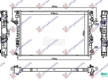 HLADNJAK MOTORA 1.9/2.0 DCi DI za Renault Espace od 2003. do 2012. god.