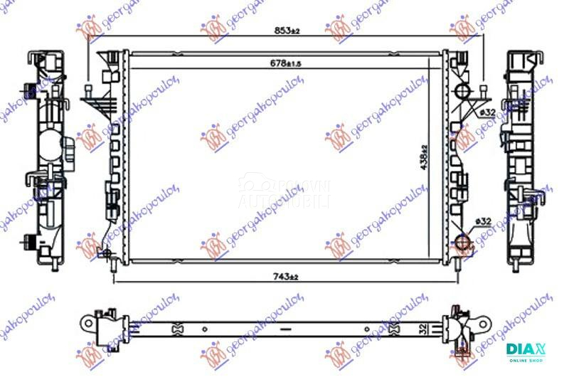 HLADNJAK MOTORA 1.9/2.0 DCi DI