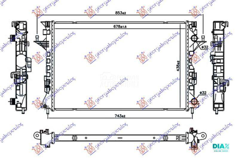 HLADNJAK MOTORA 1.9/2.0 DCi DI