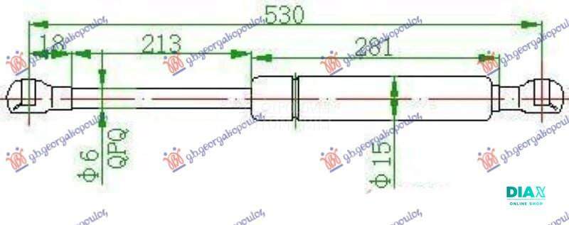 AMORTIZER GEPEK STAKLA (530L-1
