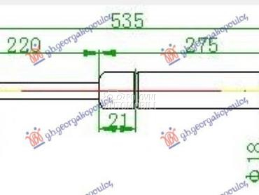 AMORTIZER GEPEK VRATA KARAVAN za Renault Laguna od 2000. do 2007. god.