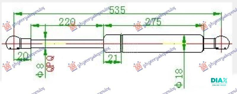 AMORTIZER GEPEK VRATA KARAVAN