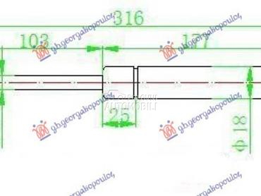 AMORTIZER HAUBE (CABRIO) (316L za BMW Serija 3 od 1999. do 2003. god.