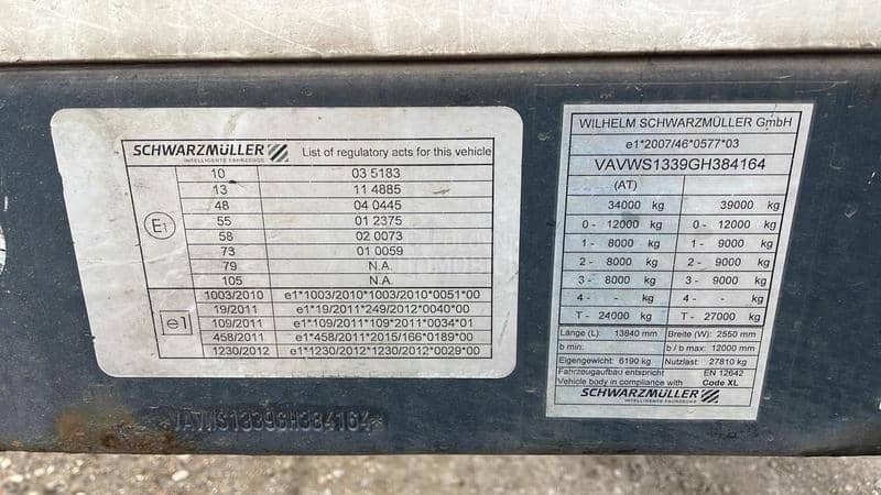 Schwarzmuller MULDA W Serie