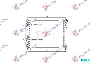 HLADNJAK MOTORA 2.4i/16V-3.0i/ za Opel Antara od 2006. do 2015. god.