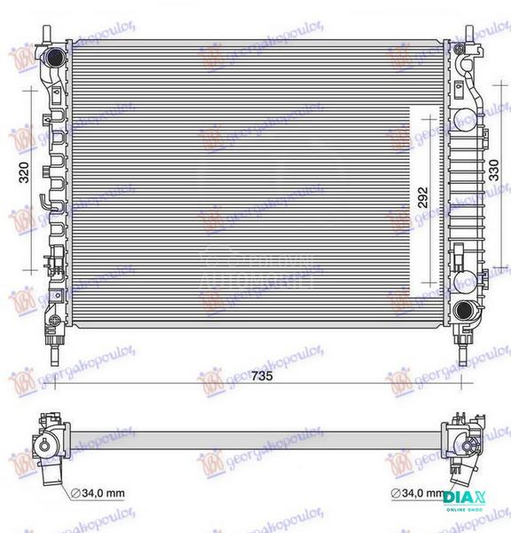 HLADNJAK MOTORA 2.2 TDCi DIZEL