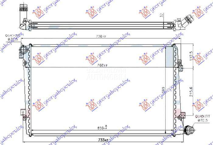 HLADNJAK MOTORA 1.9/2.0 TDi DI