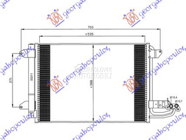 HLADNJAK KLIME BENZIN/DIZEL (5 za Škoda Yeti od 2013. do 2025. god.