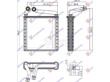 GREJAC KABINE (153x180X26) (TI za Škoda Superb od 2013. do 2015. god.