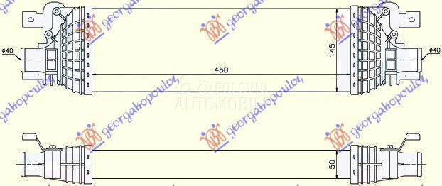 HLADNJAK INTERKULERA 1.4-1.6 T